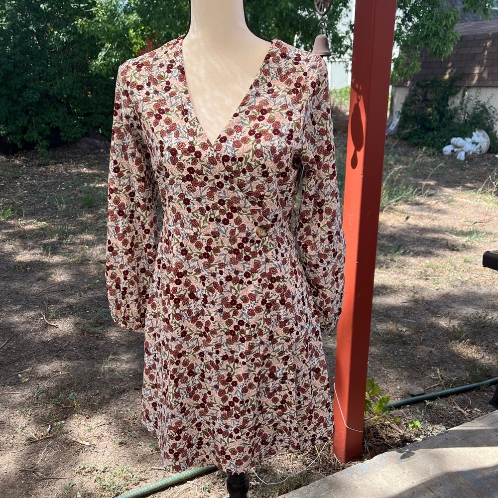 Volcom Floral Print Wrap Dress